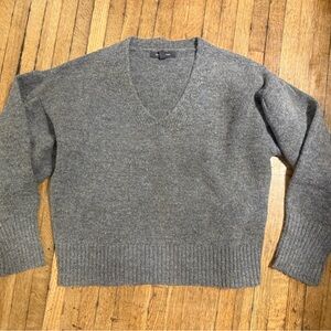 Gray V-Neck Sweater
